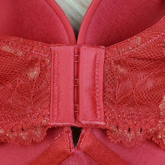 NWT Modern Movement lace wing push up underwire bra savvy red romantic classic - Picture 7 of 9
